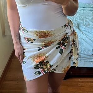 Alohiwai Lani ohia Lehua print Wrap Skirt